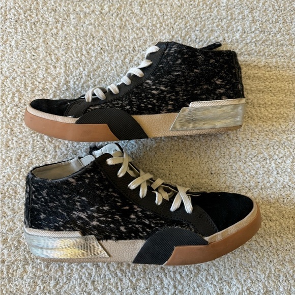 Dolce Vita Shoes - dolce vita zoel high top sneakers black spotted calf hair shoes size 6.5